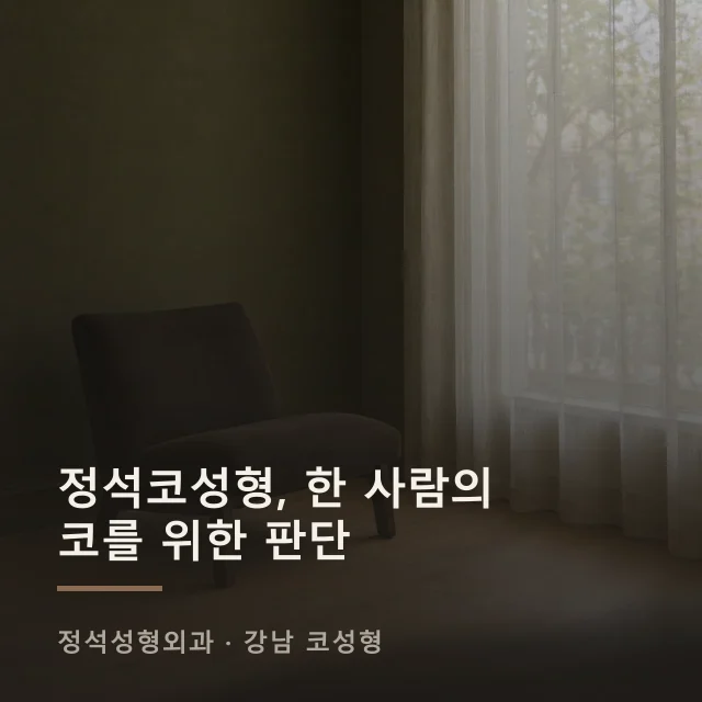 정석코성형, 한 사람의 코를 위한 판단