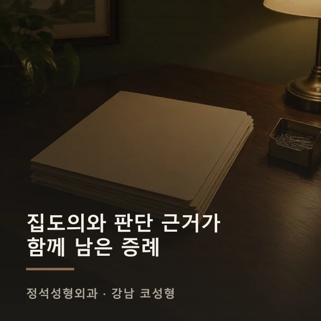 집도의와 판단 근거가 함께 남은 증례